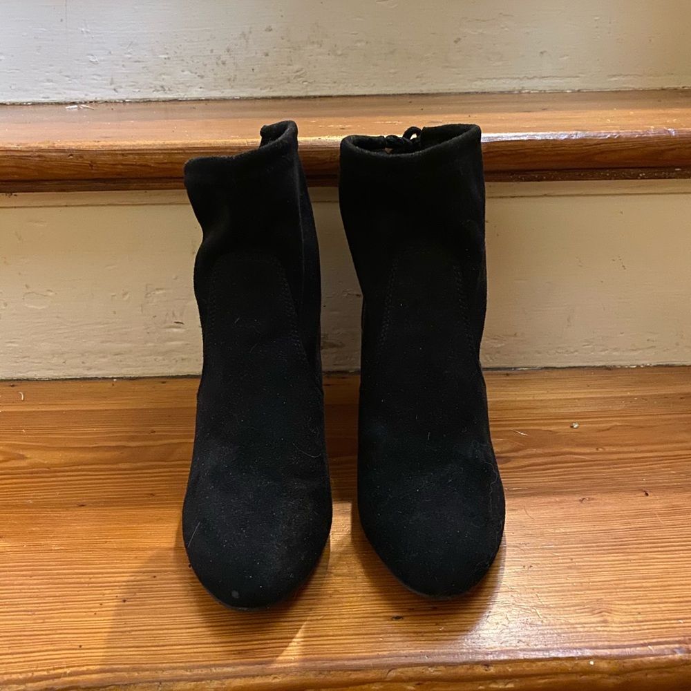 New direction black suede booties